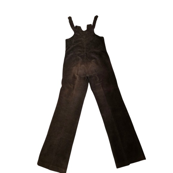 Roberta Tonini Brown Corduroy Overalls IT 48 Fits XS-S Vintage 90s Wide Leg - Picture 2 of 10